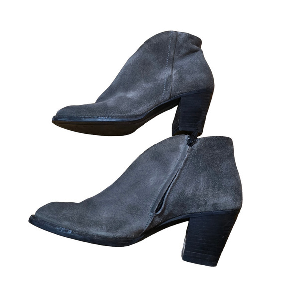 Paul Green Delgado distressed suede ankle booties PG 5.5 US 8 Gray - Picture 2 of 8